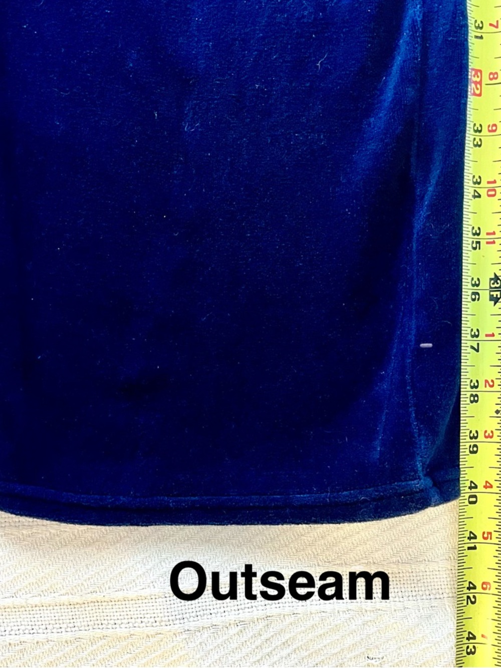 Navy Velvety Plush Drawstring Lounge Pants - Picture 4 of 7